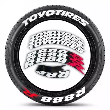 Автомобильная наклейка для украшения 4-х шин, 3D крутые автомобильные наклейки с буквами и наклейки из ПВХ, сиамские надписи, логотип на колесо, легко установить