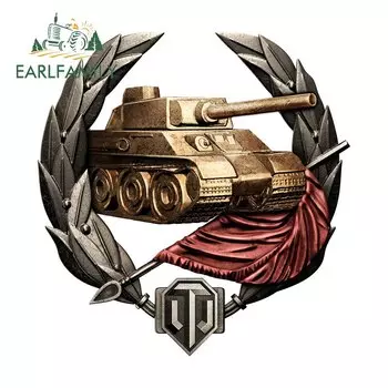 Автомобильная наклейка EARLFAMILY для танки мира 13 см, автомобильные аксессуары, гоночная дрифтинговая переводная картинка с окклюзией и царапинами, автомобильное украшение