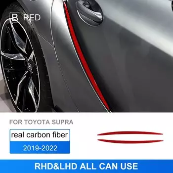 Автомобильная наклейка из натурального углеродного волокна на вентиляционное отверстие двери для Toyota Supra GR A90 A91 MK5 2019-2022 для LHD RHD внутренняя отделка Аксессуары для стайлинга