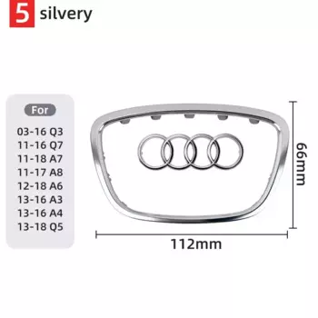 Автомобильная наклейка на руль для Audi A6L A3 A4 A5 A6 A7 A8 Q3 Q5 Q7 Q8 TT S5 S7 S8 RS7 RS6 Эмблема Замененный логотип Автоаксессуары