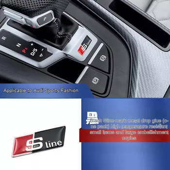 Автомобильная наклейка на руль из алюминиевого сплава эмблема для логотипа Audi SLine A3 A4 A5 A6 A7 A8 Q3 Q5 RS3 RS4 RS5 RS6 S3 S4 S5 значок