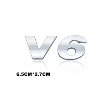 Автомобильная наклейка с гальваническим покрытием из АБС-пластика, модель V6 V8, металлическая наклейка для VW Touareg TDI, автомобильные аксессуары
