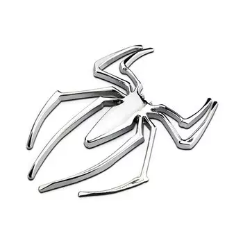 Автомобильная наклейка s металлический 3D логотип паука автомобиля Золотые/серебряные аксессуары для стайлинга автомобиля металлическая наклейка хромированный значок паука эмблема