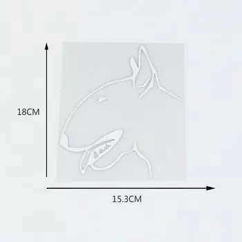 Автомобильная наклейка «Я люблю своего бультерьера», милые мультяшные автомобили, мотоциклы, внешние аксессуары, виниловые наклейки с животными, 18 см * 15,3 см