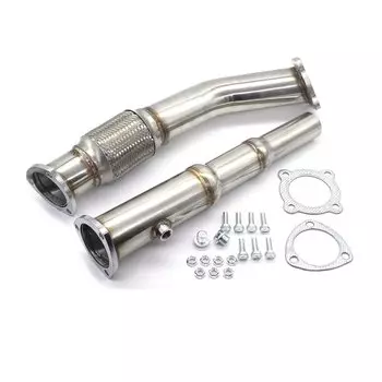 Автомобильная нижняя труба подходит для Audi TT 180 FWD VW Golf MK4 Jetta DTI New Beetle 1.8T Engine, серебристые нержавеющие водосточные трубы