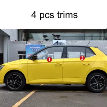 Автомобильная оконная накладка из нержавеющей стали для skoda fabia 2015 2016 2017 2018 fabia mk3
