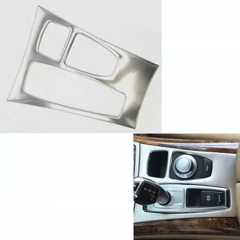 Автомобильная панель Центрального управления из нержавеющей стали, декоративная крышка для чашки воды, наклейка для BMW X5 E70 X6 E71 2008-2014 LHD