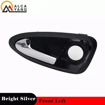 Автомобильная передняя левая внутренняя дверная ручка подходит для SEAT Ibiza 2009-2017 6J1837113AAH1 6J1837113A ярко-серебристая