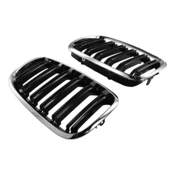 Автомобильная передняя решетка радиатора для BMW E70 E71 X5 X6 2007-2013 с двойными планками 51137157687 51137157688