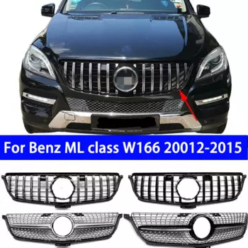 Автомобильная передняя решетка радиатора для Mercedes Benz ML Class W166 ML300 ML320 ML350 ML500 ML450 2012-2015