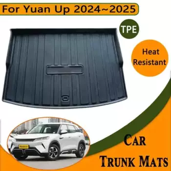 Автомобильная подушка для багажника для BYD Yuan Up 2024, аксессуары Pro 2025, напольный коврик, водонепроницаемый коврик, подкладка для лотка против царапин, коврик для хранения из ТПЭ