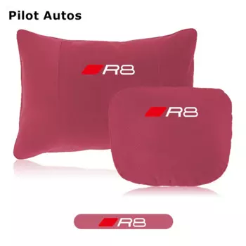 Автомобильная подушка для подголовника Audi R8, подушка для подголовника сиденья, поддержка поясницы из натуральной кожи, хлопка с эффектом памяти