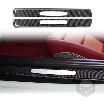 Автомобильная полоса на порог двери для Porsche Boxster Cayman 718 982 2016-2022, отделочная наклейка из углеродного волокна, аксессуары для интерьера автомобиля LHD RHD