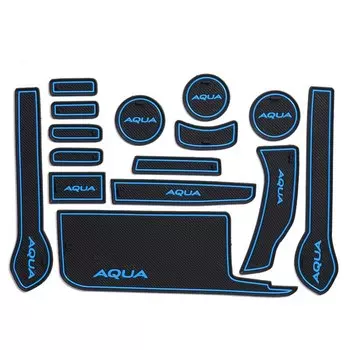 Автомобильная противоскользящая прокладка слота двери для Toyota AQUA 2012-2016, силиконовый водонепроницаемый нескользящий коврик, подставка, аксессуары для интерьера