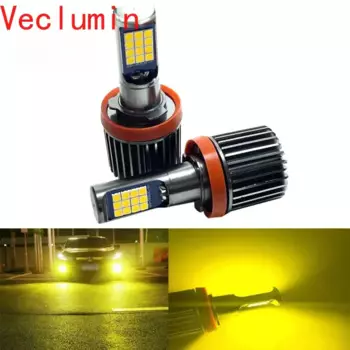 Автомобильная противотуманная светодиодная лампа H8H11 Автоматическая противотуманная фара H1H3 H27 880 9005 9006 Зеленый Красный Розовый Фиолетовый Автомобильная лампа с мигающим 1200LM 12V DRL X5