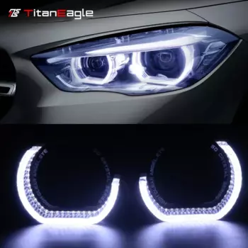 Автомобильные лицевые панели Angel Eyes Bi LED 2,5 дюйма 3-дюймовый кожух проектора для Hella Q5 Крышка объектива Bi Xenon bmw e46 DRL Объектив фар H4 H7