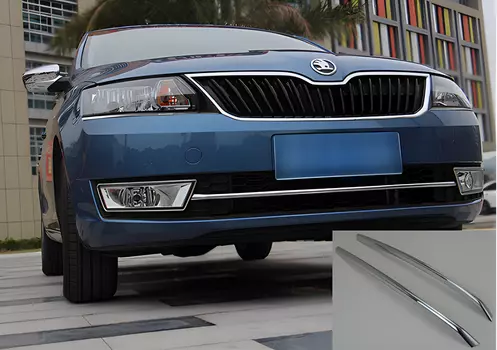 Автомобильная решетка детская хромированная отделка для skoda Rapid Spaceback 2015 2016,2 шт./компл., автомобильные аксессуары