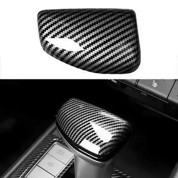 Автомобильная ручка переключения передач, накладка, подходит для Hyundai Elantra CN7 Tucson Santa Cruz 2022 2023 2024, черный стиль из углеродного волокна, ABS