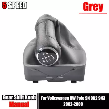 Автомобильная ручка переключения передач, рычаг, ручка, гетры из искусственной кожи, чехол для багажника для Volkswagen VW Polo 9N 9N2 9N3 2002-2009
