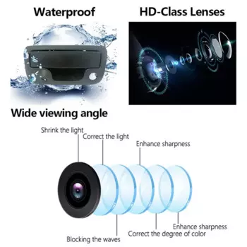 Автомобильная ручка задней двери ночного видения, водонепроницаемая парковочная камера заднего вида для VW Amarok Pickup Truck 10-20 Solid State