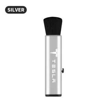 Автомобильная щетка для очистки интерьера телескопическая маленькая мягкая щетка для Tesla Model 3 Model X S 2016-2020 наклейки TM3 TMX TMS Decal