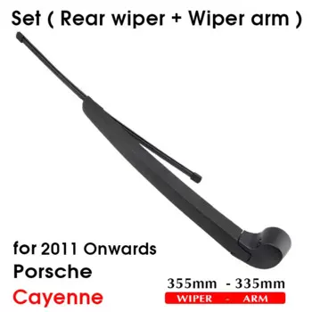 Автомобильная щетка стеклоочистителя для Porsche Cayenne, задний лобовое стекло, задний стеклоочиститель 355 мм + рычаг 335 мм, автомобильные аксессуары