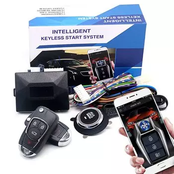 Автомобильная сигнализация с автозапуском, нажатием одной кнопки, автоматический запуск, остановка, бесключевая Система доступа, умный ключ, Дистанционный старт, комплект автомобильных аксессуаров