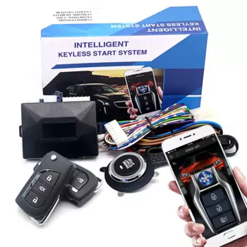 Автомобильная сигнализация с автозапуском, нажатием одной кнопки, автоматический запуск, остановка, бесключевая Система доступа, умный ключ, Дистанционный старт, комплект автомобильных аксессуаров