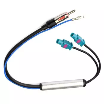 Автомобильная стереосистема FM AM Антенна Усилитель сигнала Усилитель двойной Fakra Разъем DIN конвертер адаптер для Volkswagen Audi VW Skoda BMW