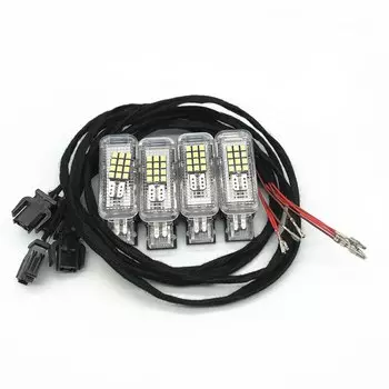 Автомобильная светодиодная белая дверная подсветка, жгут проводов для Audi A1 A2 A3 8V 8P A4 B7 B8 B9 S4 A5 A6 C7 C8 S6 A7 A8 S8 Q3 Q5 Q7 TT RS3 RS4