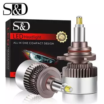 Автомобильная светодиодная лампа Canbus H1 H8 H11 9005 HB3 9006 HB4 9012(HIR2) D1S D2S D3S D4S 6000K 12 В