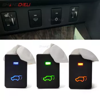 Автомобильная светодиодная лампа, задняя дверь, замок багажника, кнопка переключения для Toyota RAV4 Land Cruiser Prado 150 LC200, аксессуары Hilux