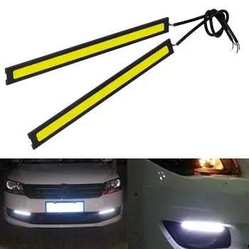 Автомобильная светодиодная ленсветильник аемая дневная подсветильник ка, 12 В постоянного тока, DRL COB светодиодная полоса, светодиодная полоса, сигнал поворота, свет для автомобиля