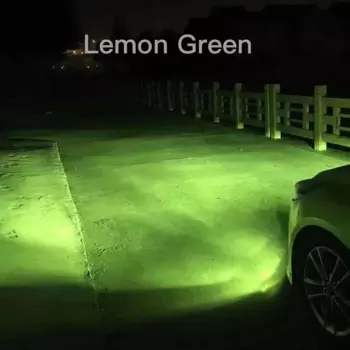 Автомобильная светодиодная противотуманная лампа лимонно-зеленого цвета 1860 CSP Chip 14000Lm 50W Желтый Белый Зеленый H1 H3 H7 H8 H9 H11 H16 H27881 880 9005 HB3 9006 HB4 F5