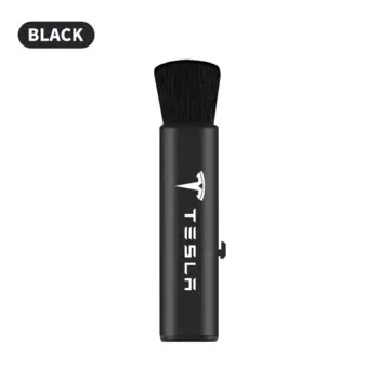 Автомобильная телескопическая пластиковая ручка, шерстяная маленькая щетка для Tesla Logo Model 3 S X Y Roadster Bonina, аксессуары для катушек