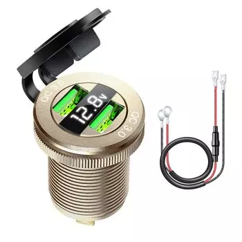 Автомобильная usb-розетка 12 В с вольтметром для audi a3 a4 a5 a6 4g c7 b9 b7 q5, быстрая зарядка, аксессуары для bmw 10 20