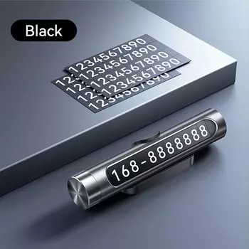 Автомобильная временная парковочная табличка Joyroom из алюминиевого сплава, большая парковочная табличка с двойным номером и 8 комплектами цифровых наклеек для использования в автомобиле