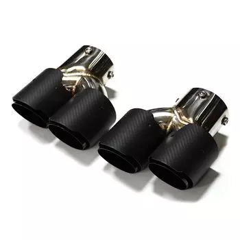 Автомобильная выхлопная труба из углеродного волокна с четырьмя наконечниками для BMW M340i G20 G21 2019-2024 глушитель выхлопной трубы