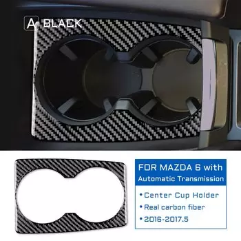 Автомобильная задняя наклейка из настоящего углеродного волокна для Mazda 6, автоматическая коробка передач 2016 2017, аксессуары для отделки