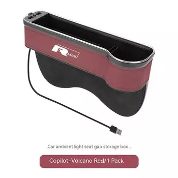 Автомобильная зарядная цветная лампа, чехол для хранения сиденья, коробка для зазора сиденья для Volkswagen RLine Golf Tiguan Touareg Polo GTI CC Passat r36 Scirocco