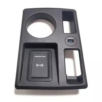 Автомобильное беспроводное зарядное устройство для Audi Q3 Q3L 2019 2020 2021 2022 2023 Быстрое зарядное устройство для телефона 15 Вт, держатель для зарядки, зарядная панель, отделка пластины