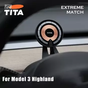 Автомобильное беспроводное зарядное устройство для модели 3 Highland Model Y Magsafe Автомобильный держатель Вентиляционное крепление 15 Вт Быстрая зарядка для iPhone и смартфона