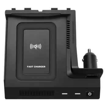 Автомобильное беспроводное зарядное устройство QI для телефона, зарядное устройство для Mercedes Benz W205 C Class AMG C43 C63 X253 GLC