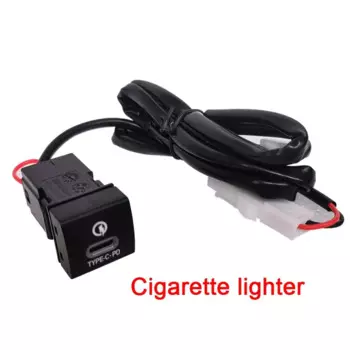 Автомобильное быстрое зарядное устройство с синим светом TYPE-C PD USB-разъем для интерфейса, зарядное устройство для сотового телефона Toyota Prado Corolla RAV4 Camry HIACE