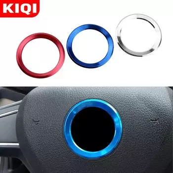 Автомобильное кольцо на руль, круглая наклейка для Skoda Octavia A5 A7 Fabia Rapid Yeti Superb 2012-2018, аксессуары