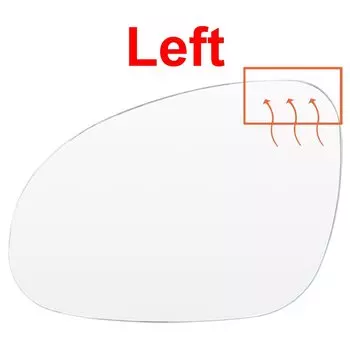 Автомобильное левое и правое боковое зеркало заднего вида с подогревом, белое стекло для VW Golf 5 MK5 Jetta Passat B6 2006-2009, автозапчасти заднего вида