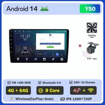 Автомобильное радио Android 14 Carplay для Hyundai Azera Grandeur TG 2005-2011 GPS-рекордер Мультимедийный плеер без 2din DVD HDR 5G