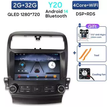 Автомобильное радио Android 14 для Acura TSX 2003-2008 для Honda Inspire 4 2003-2007 навигация GPS Android Auto HDR стерео 5G без 2din