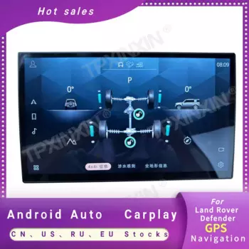 Автомобильное радио ID8 13,3 "QLED для Land Rover Defender 2020-2024, мультимедийный плеер с GPS-Навигатором, CarPlay, Android, автомобильное головное устройство 1920*1080