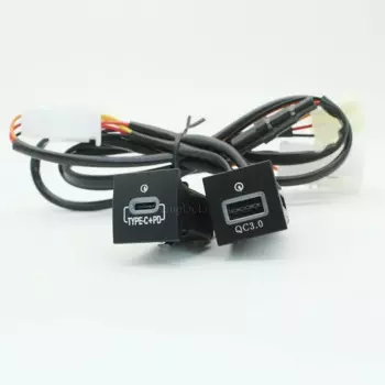 Автомобильное USB-зарядное устройство PD Quick Charge QC3.0, адаптер для зарядки телефона, кнопка розетки для Volkswagen Golf 6 Jetta 5 Scirocco 2006-2012